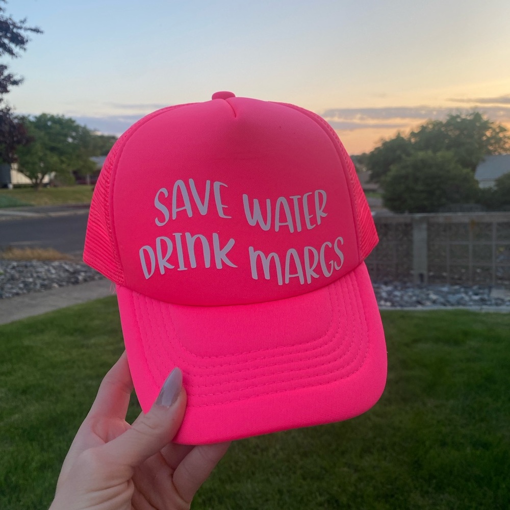 Pink Trucker Hat with Fun Slogan